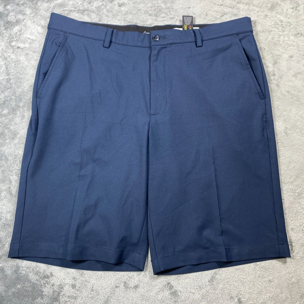Greg Norman Chino Golf Shorts Mens 36 Blue Polyester Microfiber Performance